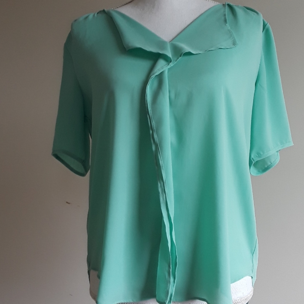 Mint colored blouse